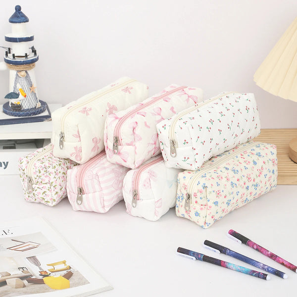 Floral Bowknot Pencil Case