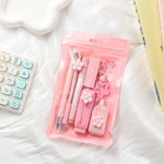 7-Piece Kawaii Flower Stationery Set