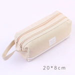 Double-Layer Canvas Pencil Case