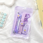 7-Piece Kawaii Flower Stationery Set