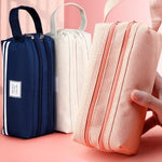Double-Layer Canvas Pencil Case
