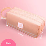 Double-Layer Canvas Pencil Case