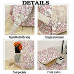 3-Piece Floral Backpack Set for Girls