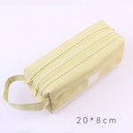 Double-Layer Canvas Pencil Case
