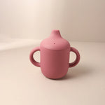 New Solid 180ML Baby Silicone Sippy Cup BPA-Free Portable Feeding Cup Portable Learning Hand Shank Drinking Water Training Cups