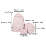 3-Piece Floral Backpack Set for Girls
