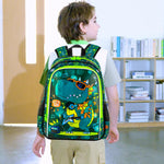 Dino Explorer 16" Kids Backpack Set (3-Piece with Lunch Box)