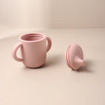 New Solid 180ML Baby Silicone Sippy Cup BPA-Free Portable Feeding Cup Portable Learning Hand Shank Drinking Water Training Cups